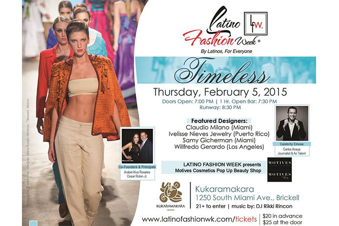 ‘Timeless Tour 2015’ Latino Fashion Week® Jetsetters & Fashionistas Converge Onto Miami