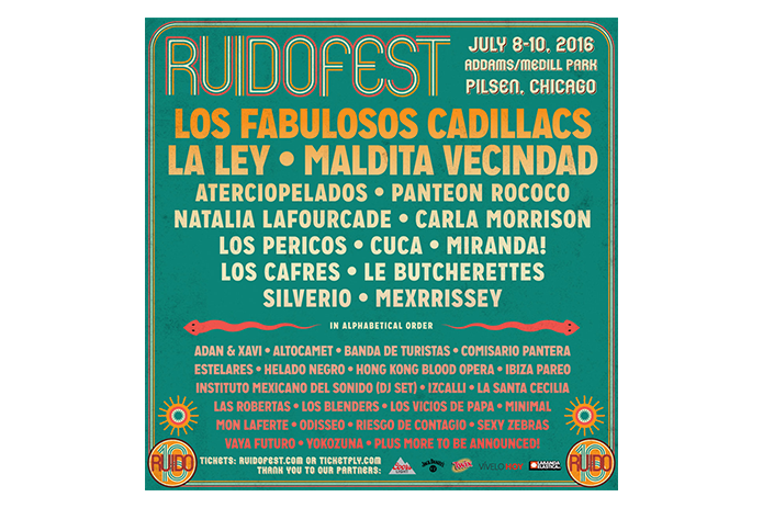 Ruido Fest Announces The Line-Up Of The Second Annual Edition of The Festival Taking Place in Chicago on July 8, 9 and 10