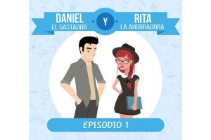 Aprendiendo sobre Finanzas Personales con Daniel y Rita, dos amistosos personajes animados creados por Consolidated Credit