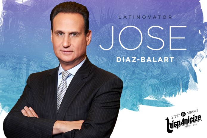 Noticias Telemundo and NBC News Anchor José Diaz-Balart Named Recipient of Hispanicize 2017 Latinovator Award