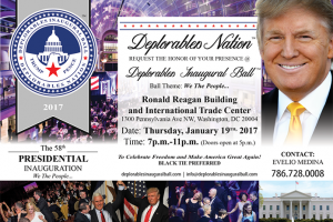 MEDIA ALERT: Deplorables Nation™ Launches Movement with Its Own Inaugural Ball (Deplorables Inaugural Ball™)