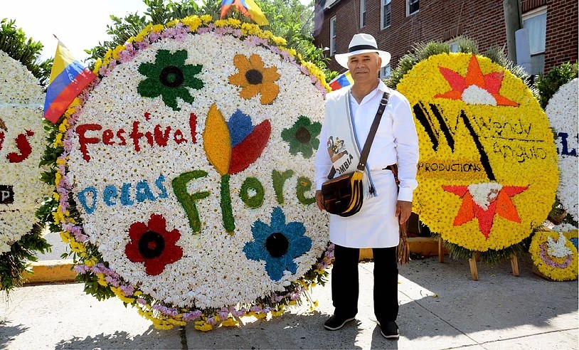 Colombian Flowers are the Centerpiece of Community Festival in New York