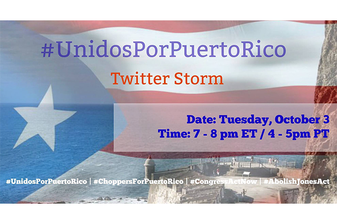 Latina Influencers Coalition to host Twitter Storm for #UnidosPorPuertoRico on Tuesday at 7 PM ET