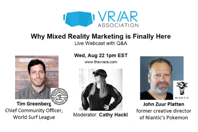 VR/AR Association hosts free webinar ‘Why Mixed Reality Marketing is Finally Here’ on Aug. 22