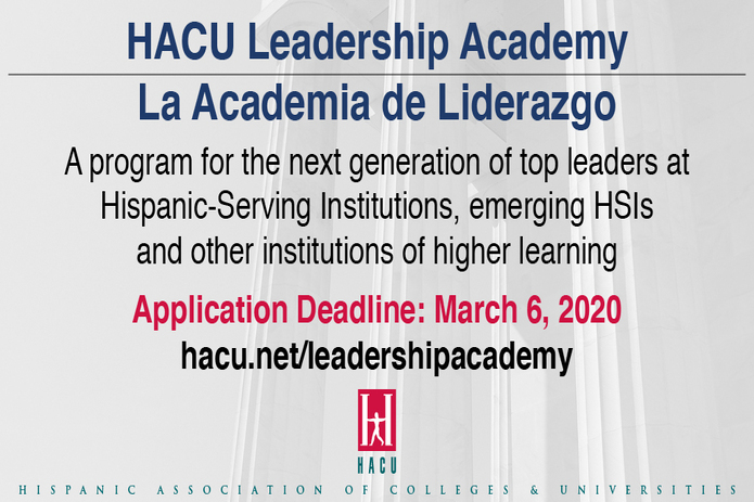HACU accepting applicants for Fellows of its Leadership Academy / La Academia de Liderazgo