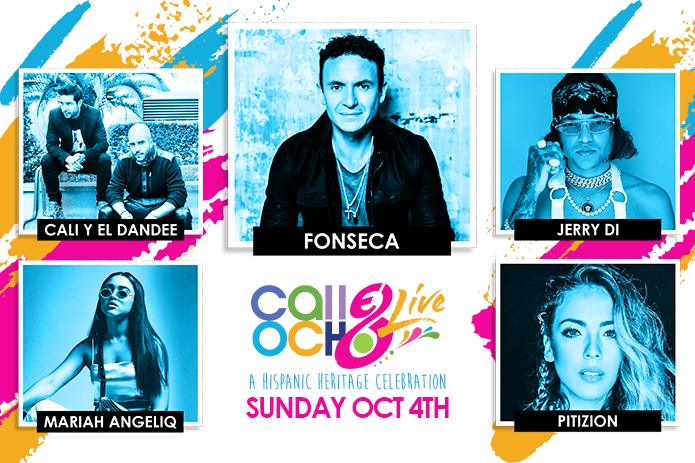 Fonseca, Cali y El Dandee, Jerry Di, Mariah Angeliq y Pitizion se Unen a la Cartelera de Grandes Estrellas de la Música Latina del Festival Virtual CALLE OCHO LIVE, el 4 de octubre