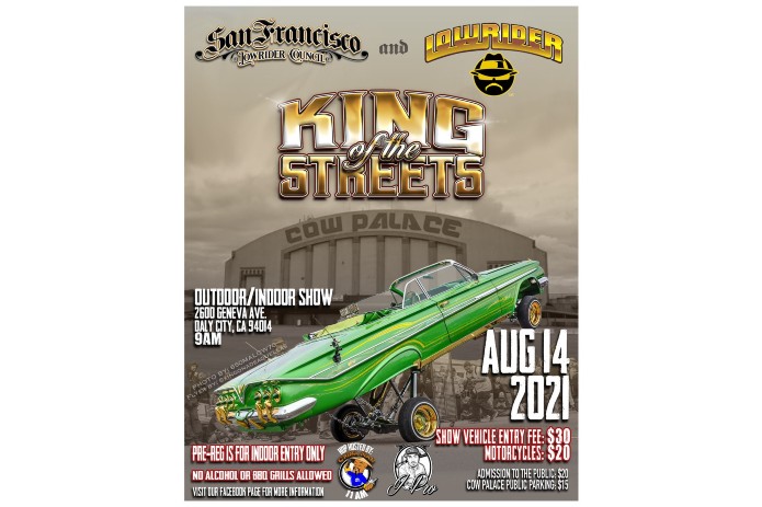 Historic San Francisco Lowrider Council Celebrates 40th Anniversary with ‘King of the Streets’ Lowrider Car Show and Hopping Contest at the Cow Palace, August 14