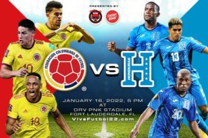 Colombia and Honduras Announce Rosters for January 16 World Cup Preparation Friendly at Ft. Lauderdale’s DRV PNK Stadium