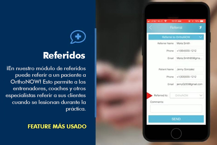 Aplicación móvil de OrthoNOW®: Cómo referir a un paciente