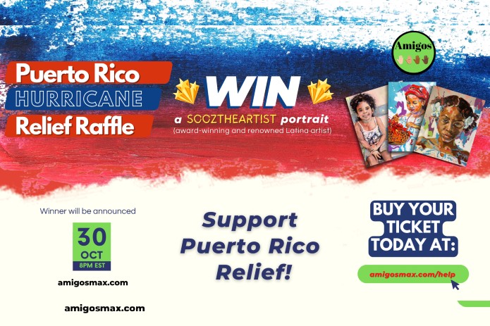 AMIGOS Holds Raffle of Portrait by Award Winning Artist Susie Cortez for Puerto Rico Hurricane Relief