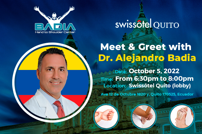 Meet & Greet with Dr. Alejandro Badia in Quito Ecuador (Swissôtel Quito)