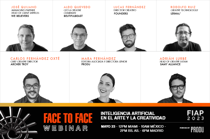 PRODU FIAP Face to Face Webinar: Inteligencia artificial en el arte y la creatividad este martes 23 de mayo