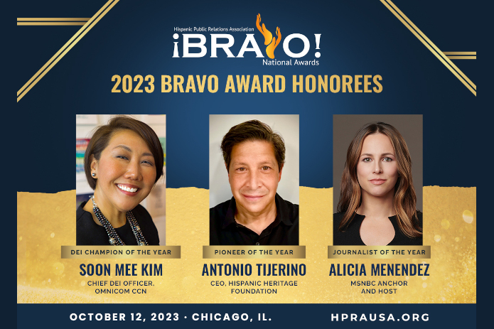 La Asociación Hispana de Relaciones Públicas rendirá homenaje al Director General del Hispanic Heritage Foundation, Antonio Tijerino, en los Premios ¡BRAVO! de 2023