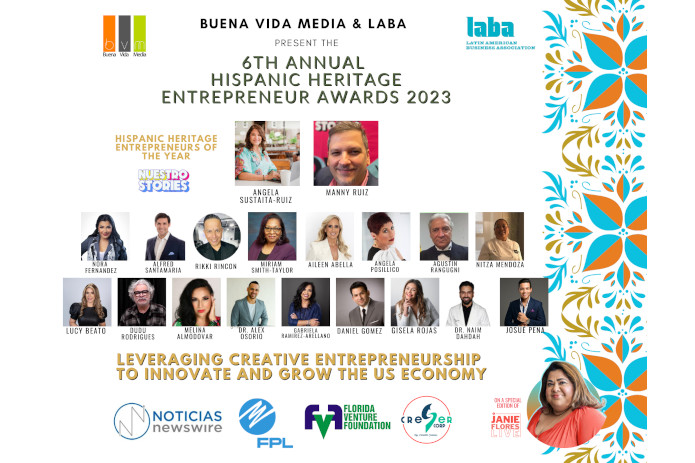 Buena Vida Media Showcases The Rise of Creative Entrepreneurs at The 6th Annual Hispanic Heritage Entrepreneur Awards 2023