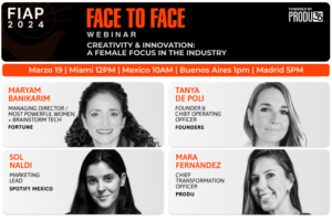 FIAP Face to Face Webinar: How Women Are Driving Creativity & Innovation in The Advertising Industry on Tuesday, March 19