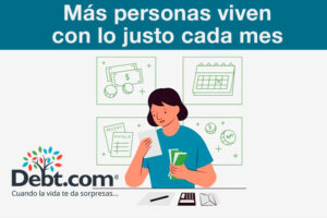Más personas viven con lo justo cada mes a pesar del aumento en la planificación financiera, según encuesta de Debt.com