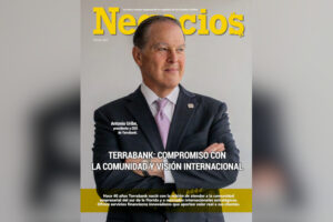 Antonio Uribe, presidente de Terrabank, en la portada de Negocios Magazine