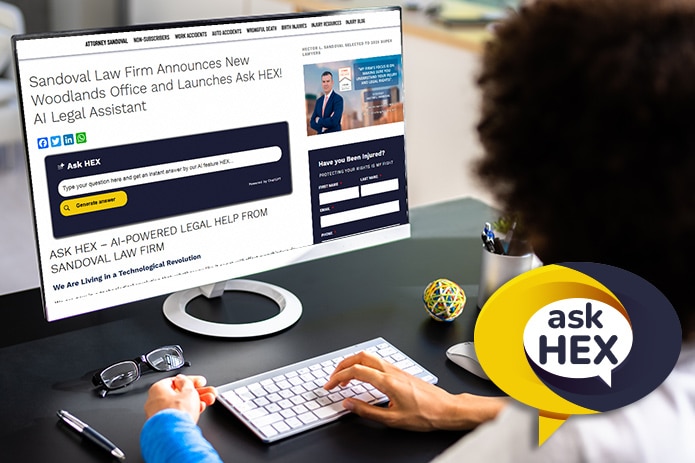 Sandoval Law Firm Announces New Location in The Woodlands, Texas, and Launches Ask HEX! AI Legal Tool