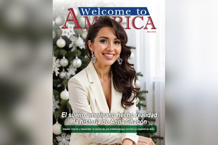 Dr. Anna Chacón on The cover of Welcome to America Magazine