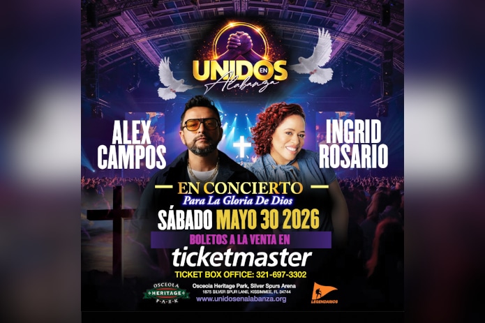 Unidos en Alabanza Brings Alex Campos and Ingrid Rosario to Kissimmee This May
